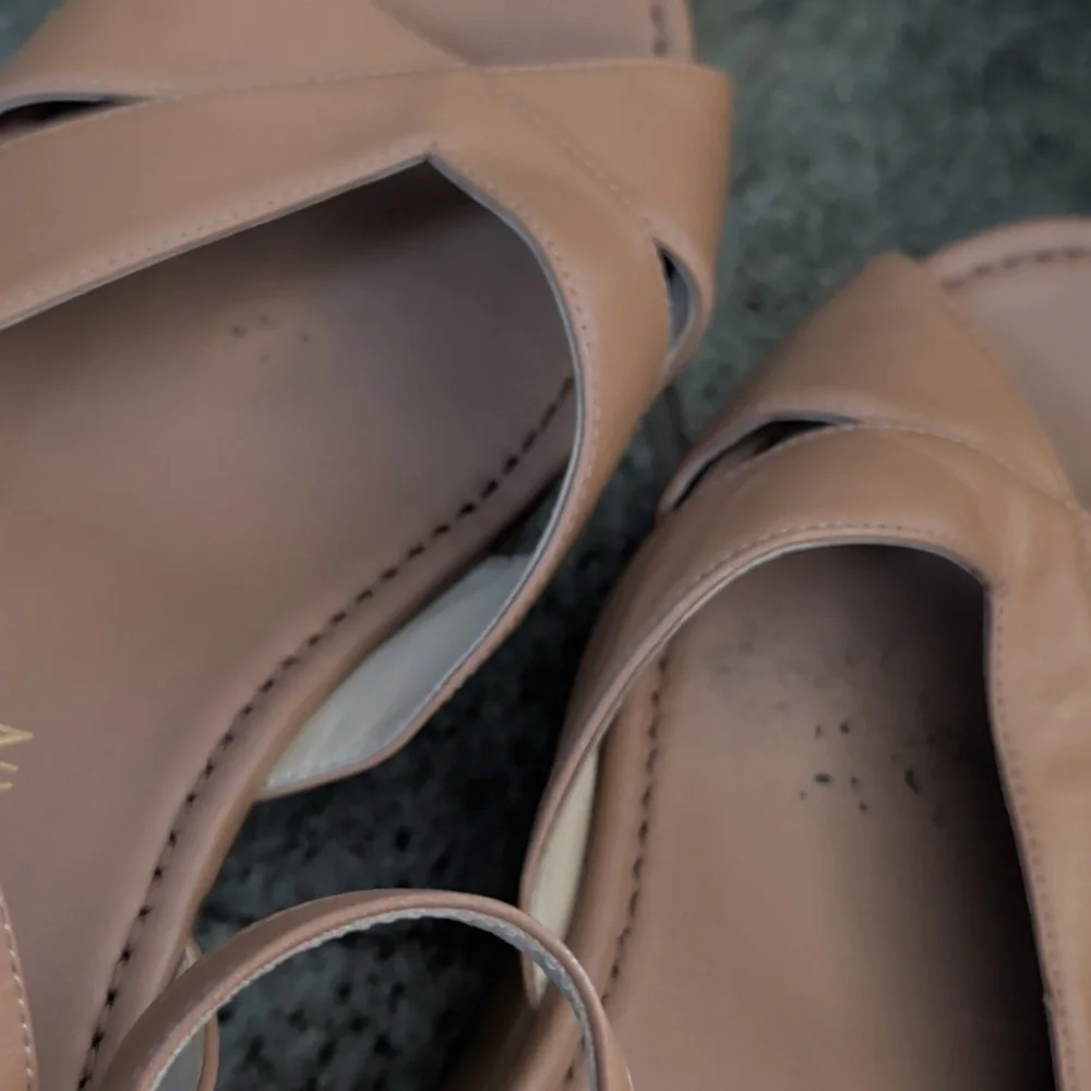 Stuart Weitzman Carmen Platform Midi Blush Tan Platform Sandals